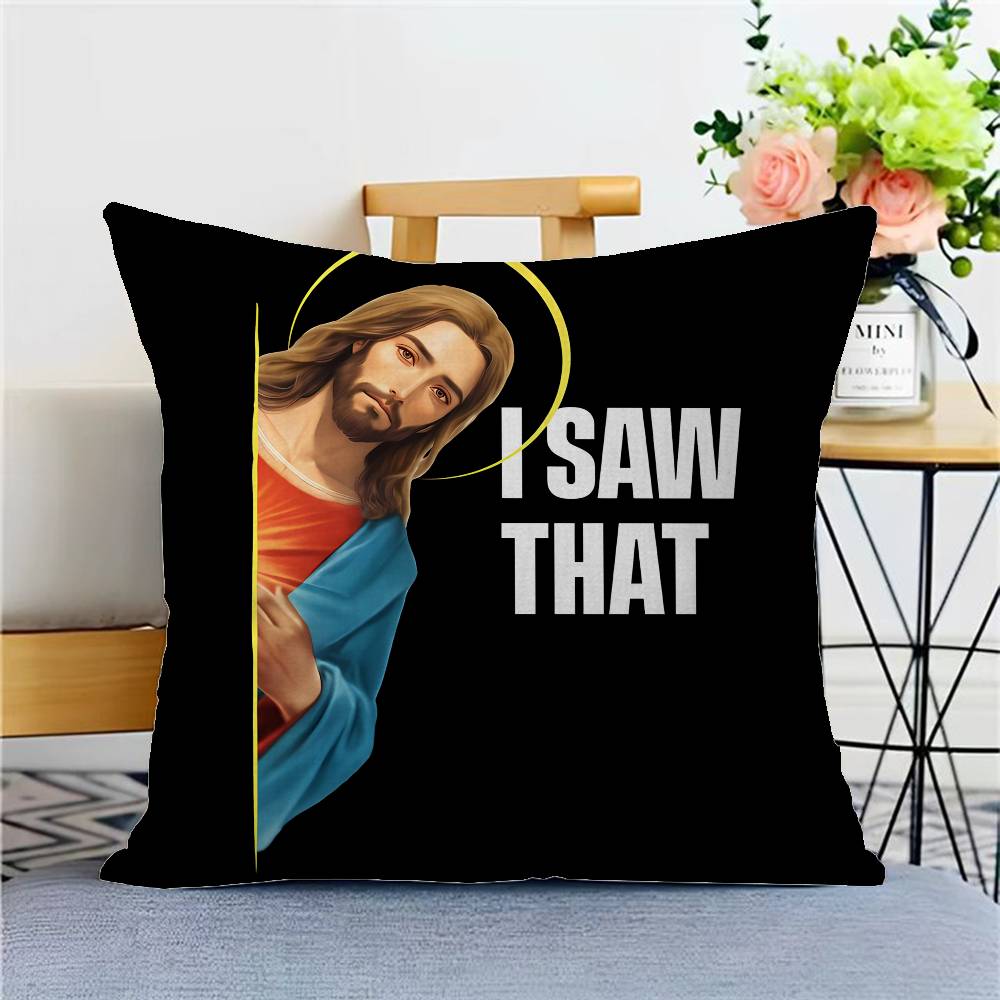 Jesus I Saw That pillow cover sofa cushion cover home room decoration children gift