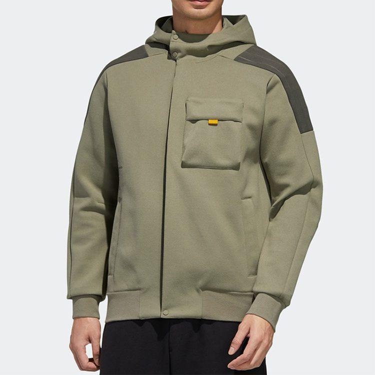 adidas Jackets Men's Army Green Hooded Moderate Other GM4421