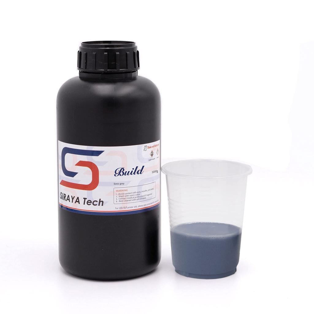 Siraya Tech Build Resin (1kg) - Semi-tough resin that combines toughness and resolution, allowing for tapping of screw threads, etc. For LCD/DLP print