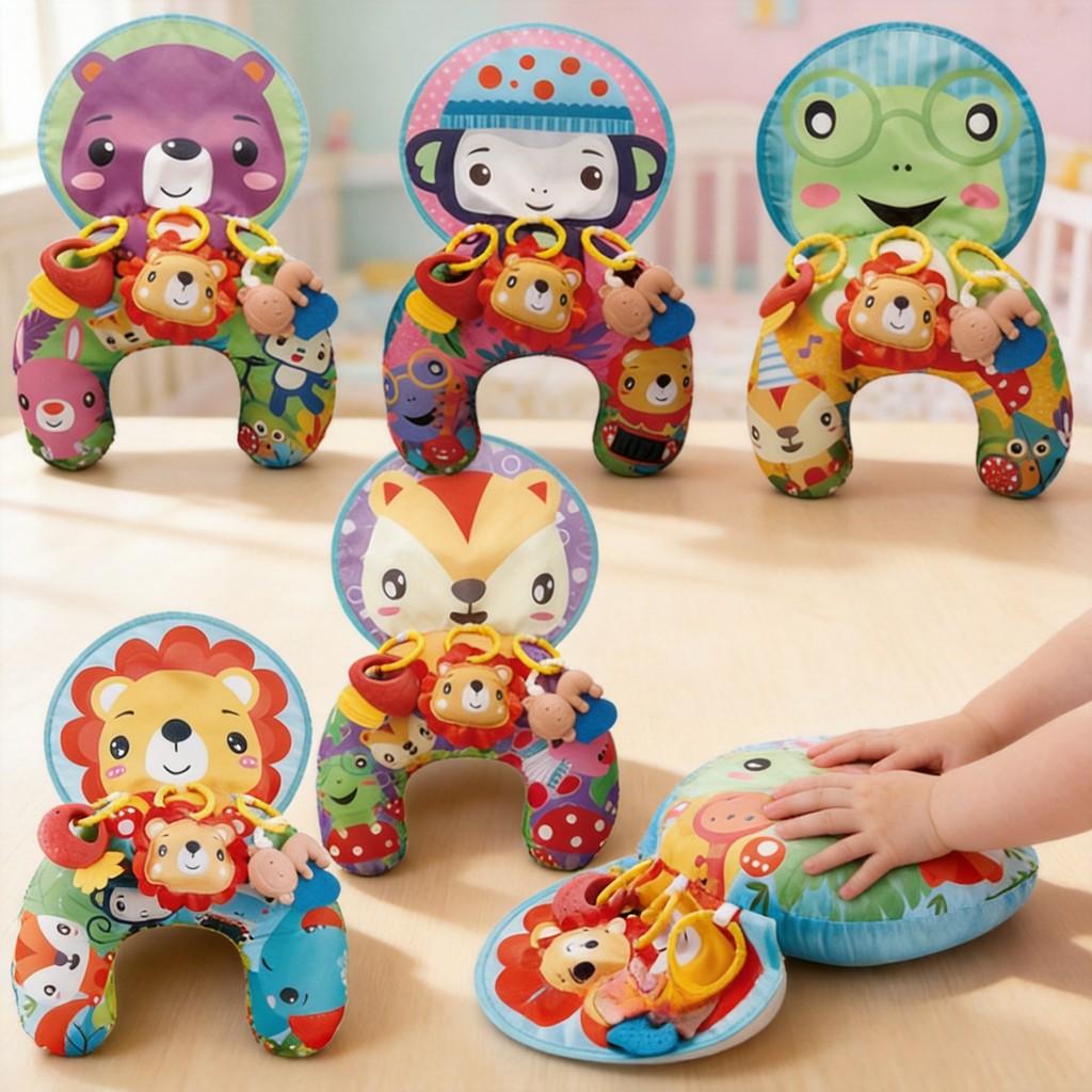Infant Ushaped Tummy Trainer Pillow With Early Education Features For Babies