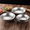 Vintage Nostalgic Stainless Steel Ramen Bowl Double Layer Dough Bowl Mixed Noodle Rice Soup Bowl Salad Bowl Cold Noodle Bowl