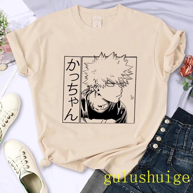 Japanese Anime My Hero Academia T Shirt Women Boku No Hero Academia Manga T-shirt Bakugou Himiko Toga Graphic Tees Tshirt