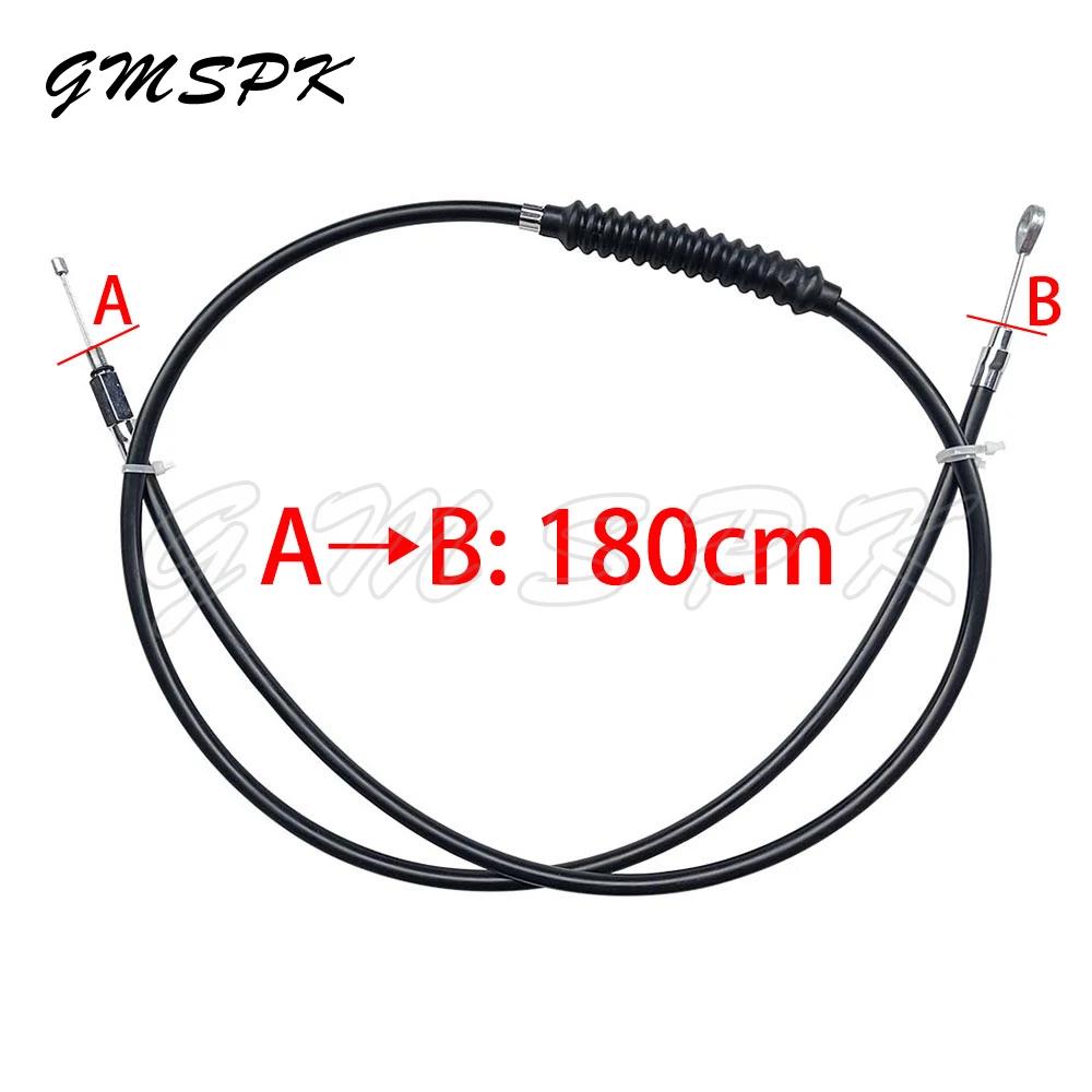 1 Set Motorcycle 180cm Clutch Line 130cm Lengthened Throttle Cable Fit for Harley Sportster 883 1200 Dyna Softail Heritage Road