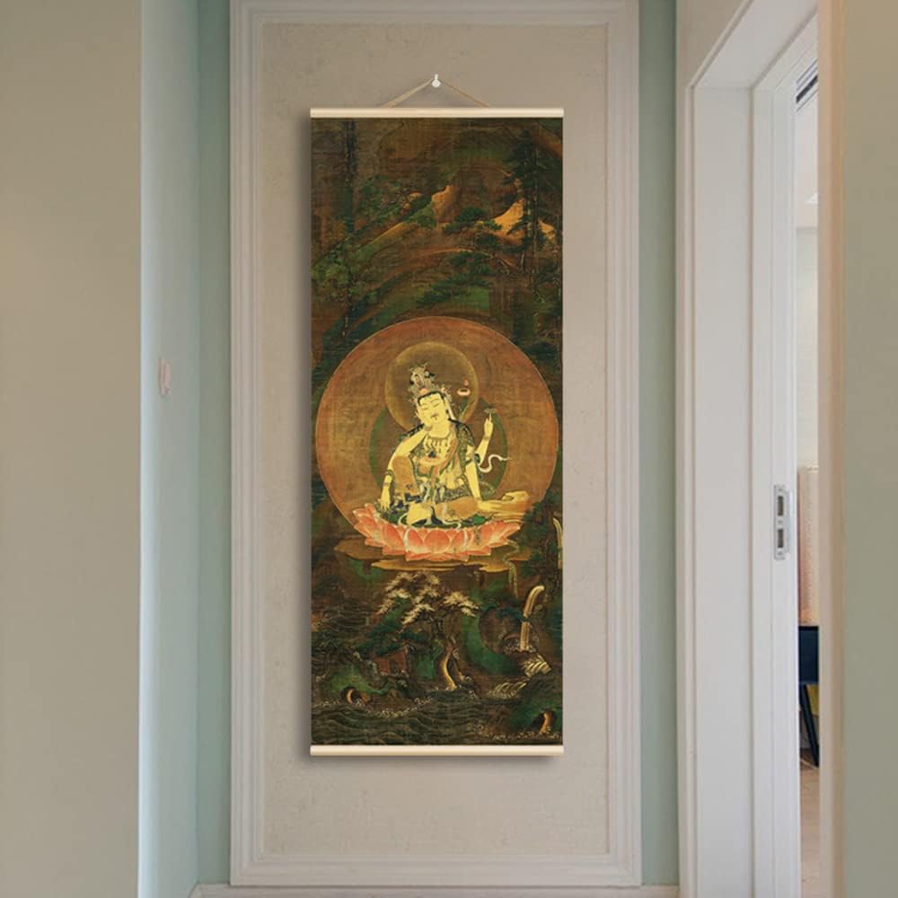 Buddhist Statue Hanging Scroll Hanging Scroll for Buddhist Memorial Buddhist Buddhist Japanese Room Decoration "Nyoirin Kannon" Altars, Services,