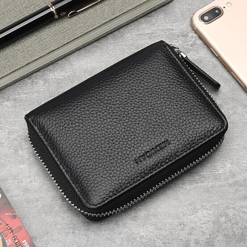 MEXICAN Card Holder, Leather, Business Card Case, Casual Wallet for Bank Cards And Driver's License, Horizonal