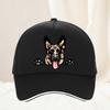 Smiling GerUnisex Shepherd Cartoon Baseball Cap Spring And Summer Snapback Hat Casual Outdoor Streetwear Sports Hat