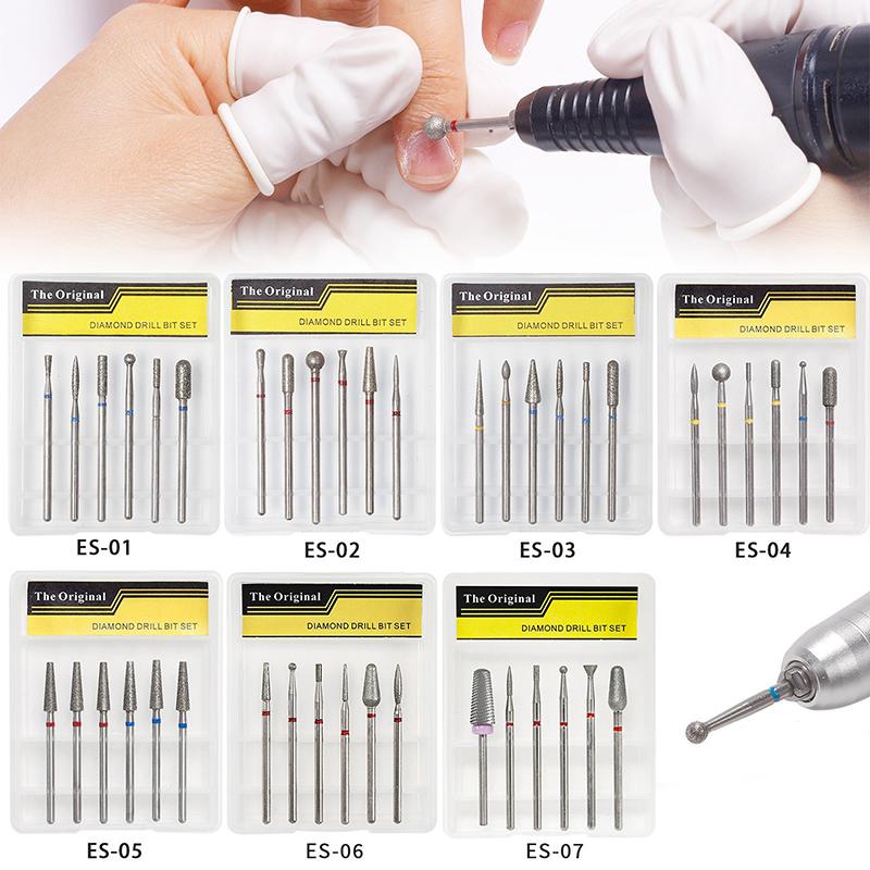 6Pcs Carbide Tungsten Nail Drill Bit Milling Cutter For Manicure Machine Electric Drill Bit Machine For Nail Tools Accessories