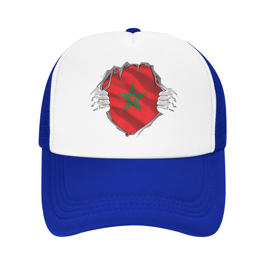 Morocco Flag Moroccan Mesh Baseball Cap Unisex Women Casual Sun Hats Hat Breathable Summer Trucker Hat