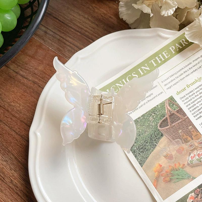 

Elegant Butterfly Hair Claw For Women Gradient Tie-Dye Colored Acetate Resin Hairpin Spring Summer Sweet Tools Hair Accessories