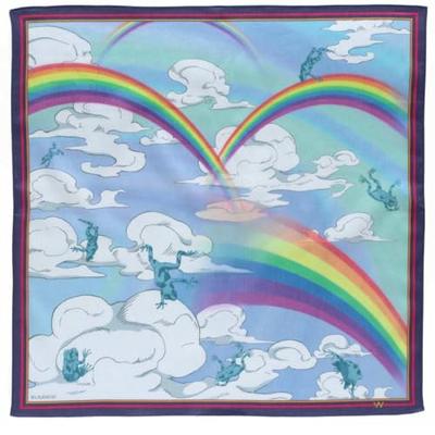 JoJo's Bizarre Adventure Stone Ocean Print Handkerchief, Weather R (Blue), Men's, Approx. 50cm, 000401-0014-01
