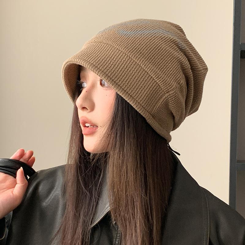 Autumn Hat Women's Baotou Hat Warm Ear Protector Wool Knitted Hat Stacking Hat