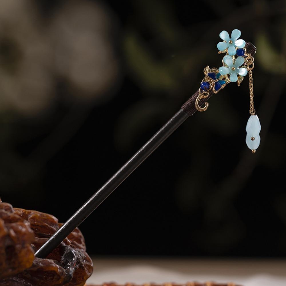 Haarnadel im antiken Stil, Quastenstufe, rockige Haarnadel aus Holz, Kopfschmuck, gewickeltes Haar, Hanfu-Accessoires, Haarnadel im antiken Stil, zum Zusammenbinden der Haare