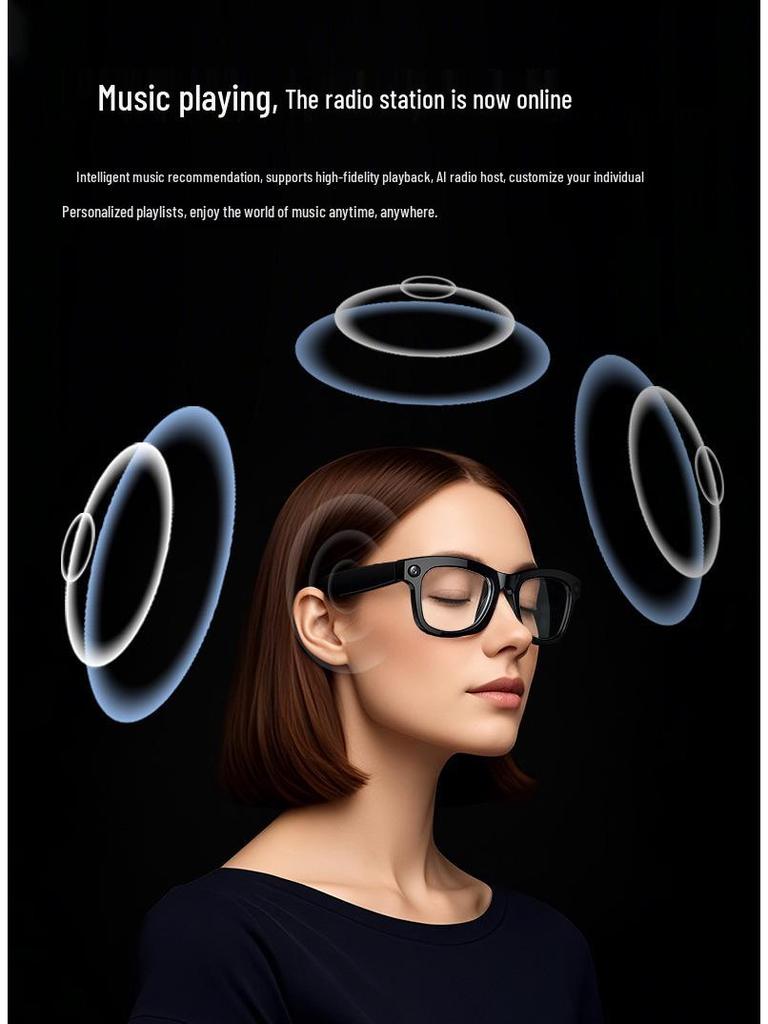 YX AI Intelligente Sonnenbrille: HD-Kamera, Verwacklungsfreie Foto-/Videoaufnahme, Bluetooth-fähig