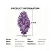 Luxury 925 Sterling Silver big ring Natural Africa Amethyst gemstones fine jewelry for women eye's catching birthday party gifts