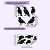 Black Halloween Crow Glass Showcase Bedroom Home Decoration Wall Stickers