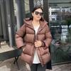 Fashion Winter Hooded Down Coat Women's Thickened Warm  Adjustable Waist Puffer Jacket  Loose Outwear