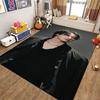 Idol Jin Stylish Black Fashion Indoor Rug Soft Texture Nonslip Carpet For Bathroom Kitchen Home Party Decor Valentine'S Day Gift