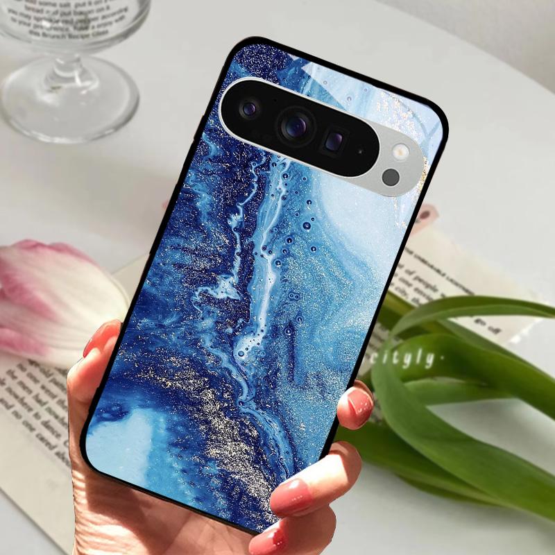 For Google Pixel 9 Pro XL Case Pixel9 Cute Animal Tempered Glass Phone Cover For GOOGLE PIXEL 9A Glass Protective Fundas Cases