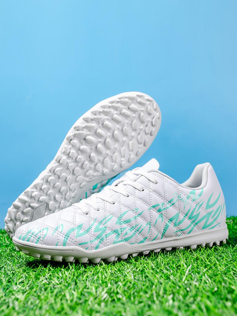 Scarpe da Calcio TF Professionali Unisex Giovani Adulti Tomaia in Tessuto PU Suola in Gomma Tacchetti da Allenamento Antiscivolo