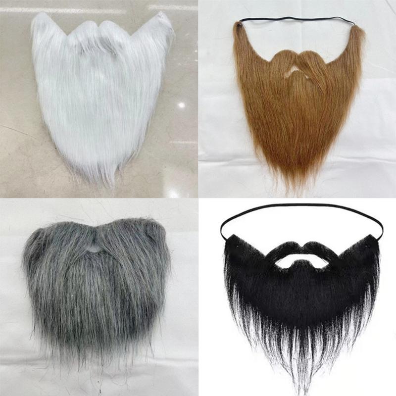 Barba Finta di Halloween Baffi Finti Divertenti Accessori per Travestimenti Baffetti Peli Facciali con Cordino Elastico Regolabile