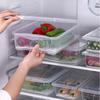 Refrigerator Storage Box Clear Fridge Organizer Fresh Vegetable Fruit Box Drain Basket Food Storage Container Kitchen Organizer