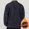 Men's Windproof Thick Velvet Denim Jacket - Winter Wear-Resistant and Loose Fit