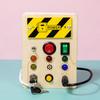 Children'S Simulation Switch Socket Led Circuit Board Montessori Early Education Analog Key Unlocking Busy Board Educational Toy