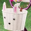 Boys Girls Bicycles Basket Adjustable Plastic Woven Tricycle Basket Bicycles Front Handlebar Basket Easy to Install