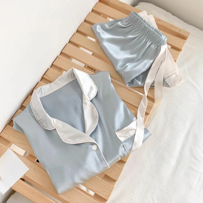 Korean Ins Simple Style Solid Women's Summer Pajamas Fresh Classy Y2k Fashion Female Short Nightgown New Casual Lady Lounge