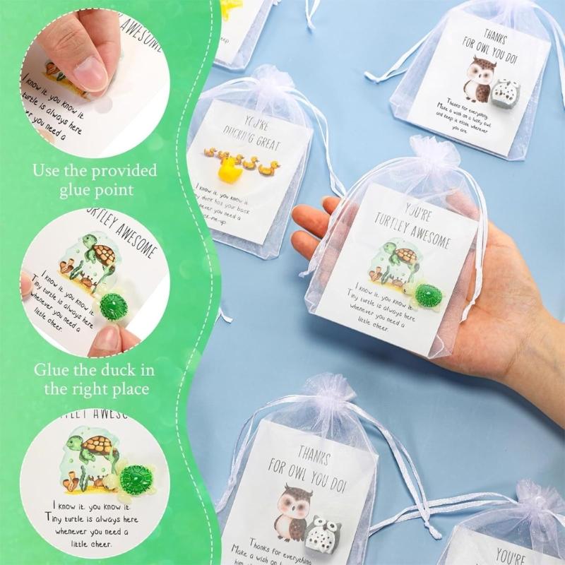 Employee Appreciation Gift Animal Encouragement Memo Card Set | Office Pocket Gift | Suitable for Colleagues' Gratitude, and