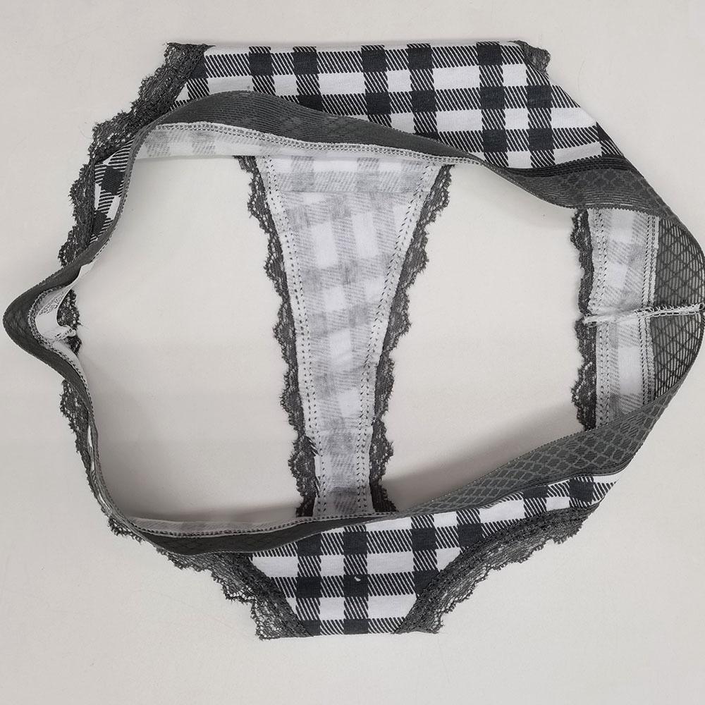 Damskie koronkowe stringi seksowne bawełniane majtki z niskim stanem kobiece stringi wygodna bielizna oddychające kalesony 6 sztuk/partia