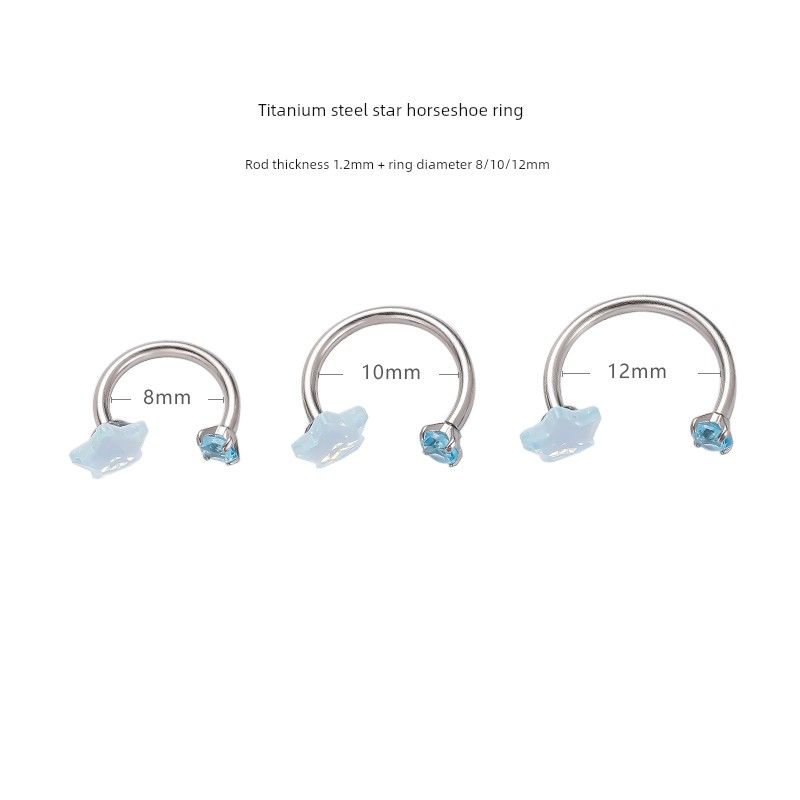 

1,2 мм Ручной износ! Медицинская титановая сталь Материал Уход за ушами Антиаллергенный XINGX Кольцо-подкова Пирсинг Ювелирные изделия Серьги-гвоздики для женщин Order must see