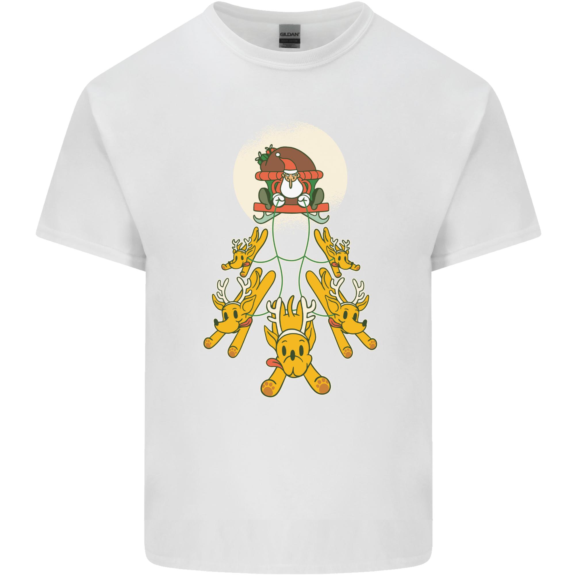 Christmas Sleigh Dogs Unisexs Light Cotton TShirt S