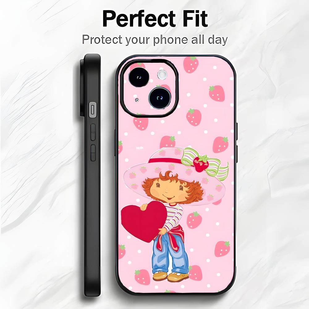 Sweet Cute Cartoon S-Strawberry Shortcake Phone Case Phone Case Soft Packaging Lightweight For iPhone17 16 15 14 13ProMax