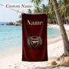 Arsenal Custom Name Printed Beach Towel Personalized Soft Towel For Swimming Beach Travel