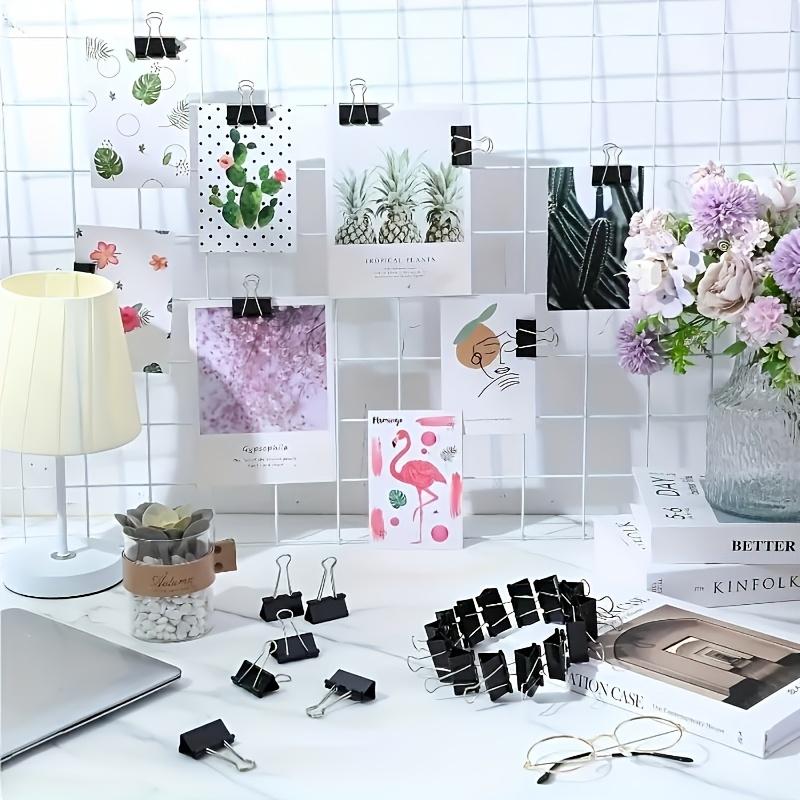 60pcs of Black Metal Binder Photo Stationery Paper Clip Office Supplies