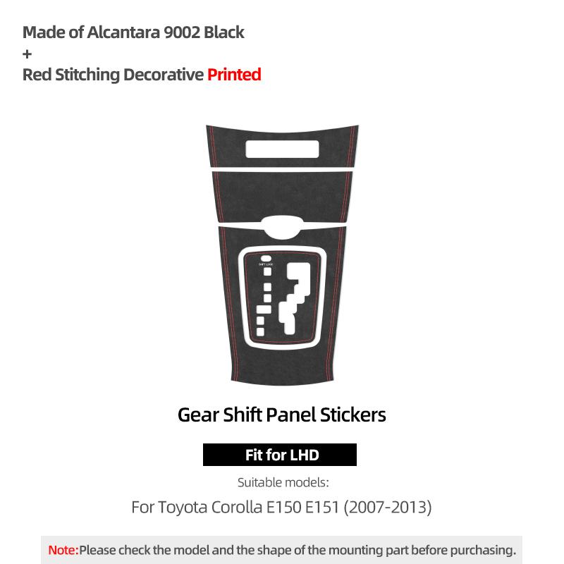 Made of Alcantara Betterhumz For Toyota Corolla E150 E151 2007-2013 Auto Gear Shift Lifter Trim Sticker Car Interior Accessories