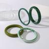 4Pcs/Set Multicolor Resin Bracelet Semi Transparent Punk Bracelet Set Acrylic Cuff  for Teenagers