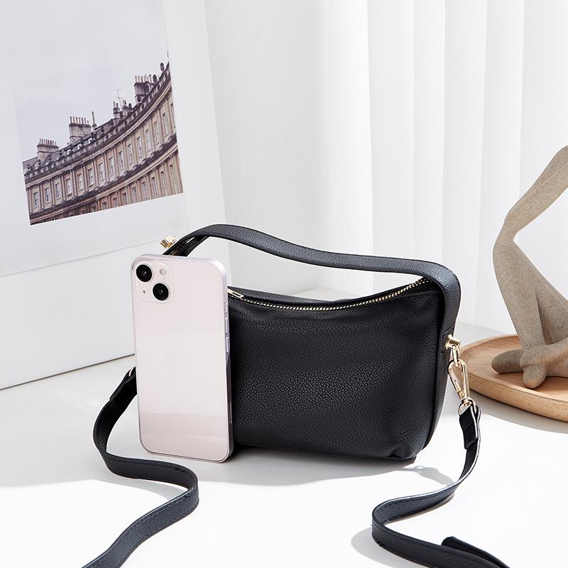 Lychee patroon draagbare kleine tas dames winter nieuw eenvoudige forens schoudertas modieuze zachte lederen sluiting schoudertas