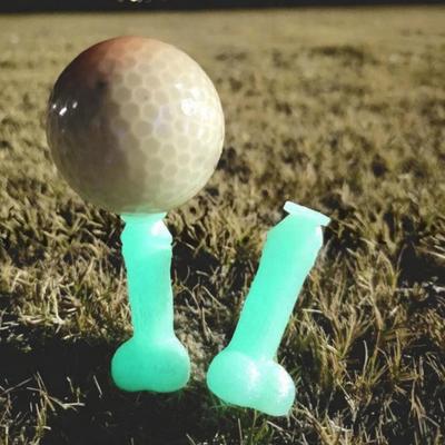 Yousheng 1/2Pcs Luminous Golf Tee Glow-in-the-dark Plastic Golf Ball Holder Golf Training Aid Driving Range Indoor Outdoor Golf Tee Golf Accessories