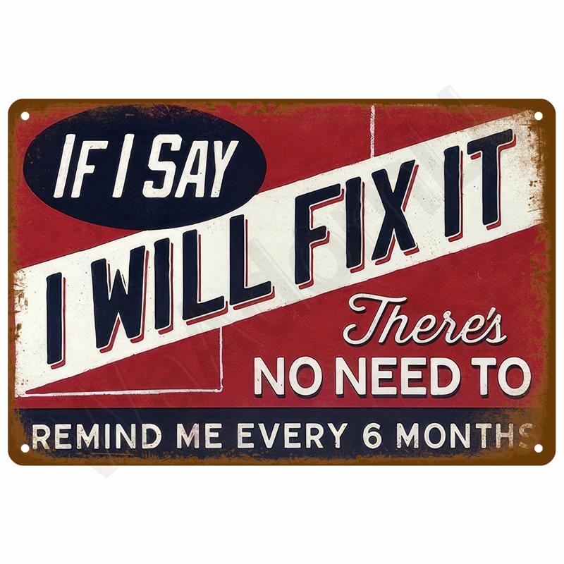 Retro Metal Sign Wall Art Mural Aesthetic Room Home Decor Items Poster Vintage Metal Plate Garage Decoration Tin Sign Plates Bar