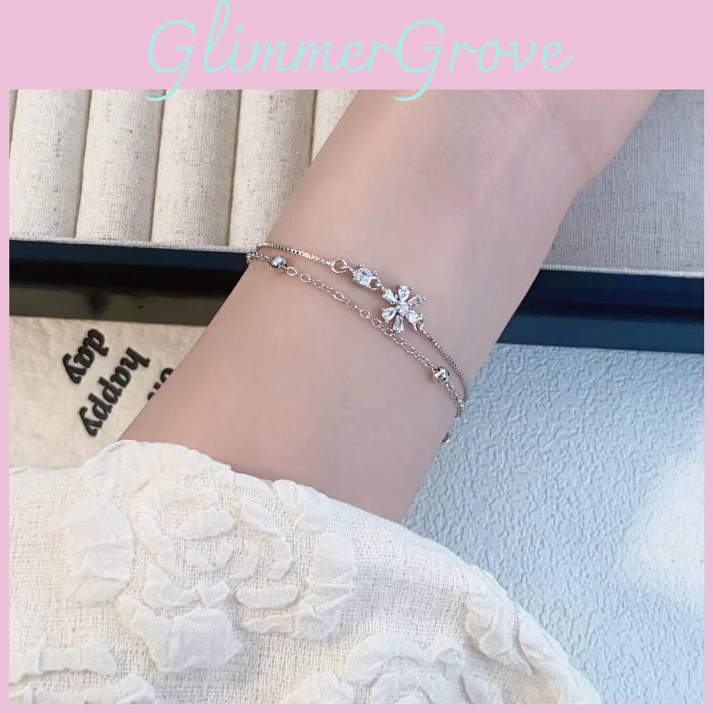 Lovely Trendy Floral Double Layer Bracelet For Women With A Luxurious Feel And Look