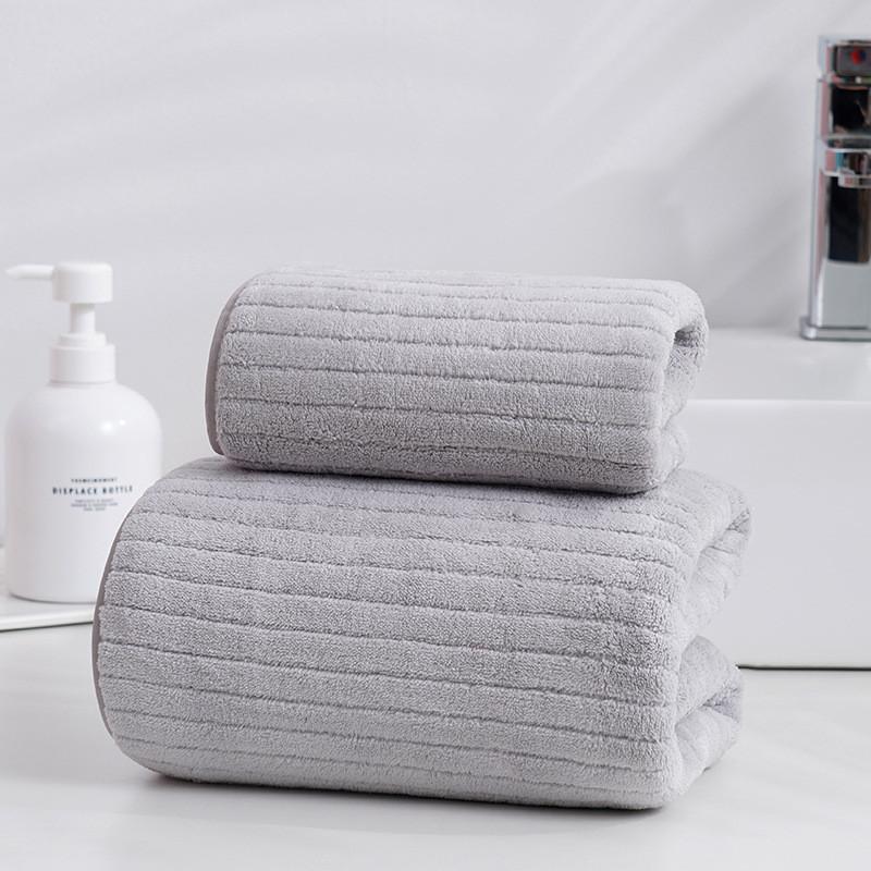 Adult Coral Fleece Face Towel With Edging For Shower And Face Care
