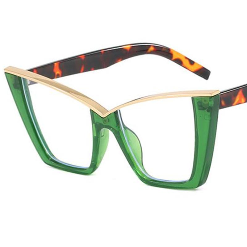 HOT Optical Eyeglasses Women Oversize Frame Spectacles Simplicity Eyewear Oversize Frame Google Anti-Blue Light Cat Eye Glasses