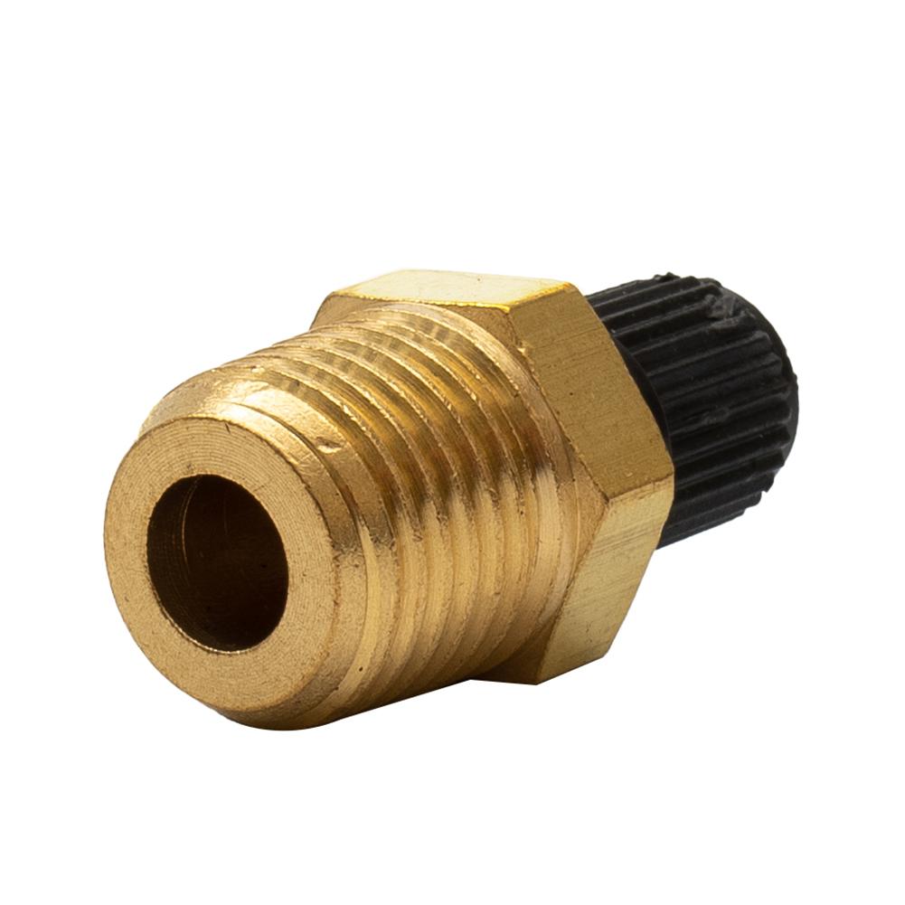 1/4 Inch NPT Brass Air Tank Fill Valve Solid Nickel Plated Brass Air Compressor Tank Fill Valve With Installed Core Plastic Cap