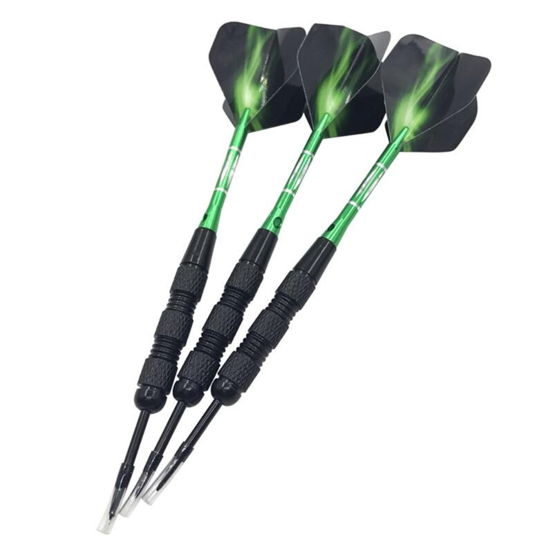 

3Pcs/set Professional Steel Tip Darts Set 22Grams Metal Darts Set PET Flight Portable Darts Tools with Aluminum Shafts зелёный
