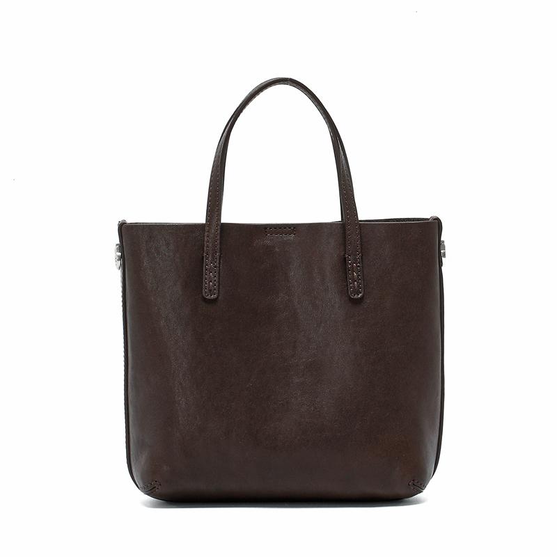 

2026 New Women s Genuine Leather Handbag Luxury Designer s Shoulder Tote Bag Ladies Vintage Top-Handle Bags Female Underarm Bags 19x9x18cm кофейный