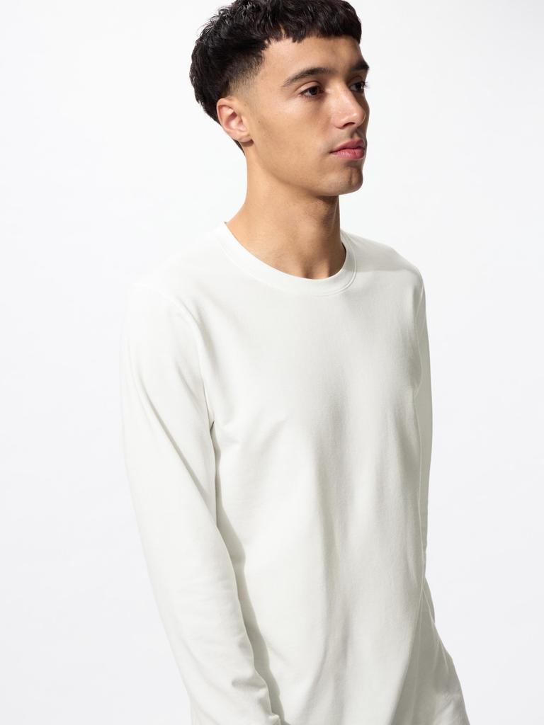Uniqlo Japan HeaTTech CoTTon Crewneck T  exTra Warm  9 Mini Sleeve 
