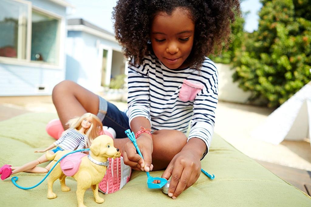 Barbie Girls Walk and Potty Pup with Blonde Doll [Parallel Import]