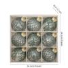 9PCS New 9cm Christmas Tree Balls Color Print Home Decor Hanging Balls PET Navidad Xmas Ball Pendant New Year
